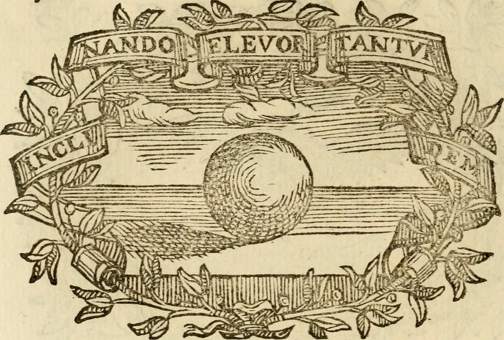 An illustration from Imprese dell' Offitioso, accademico intronato, 1628, leaf 207