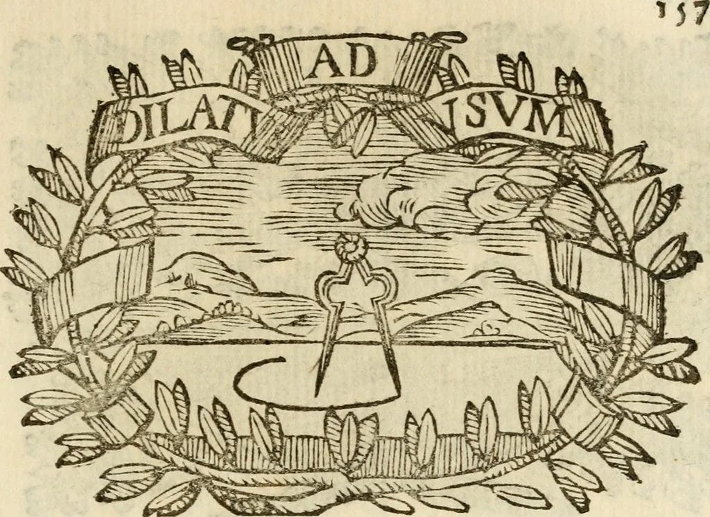 An illustration from Imprese dell' Offitioso, accademico intronato, 1628, leaf 208