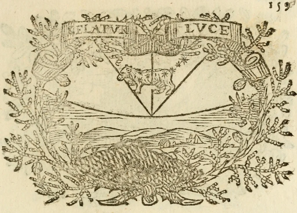 An illustration from Imprese dell' Offitioso, accademico intronato, 1628, leaf 210