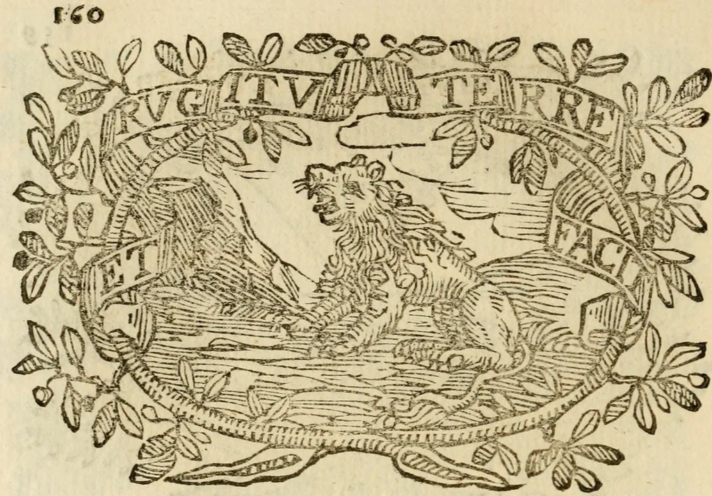 An illustration from Imprese dell' Offitioso, accademico intronato, 1628, leaf 211
