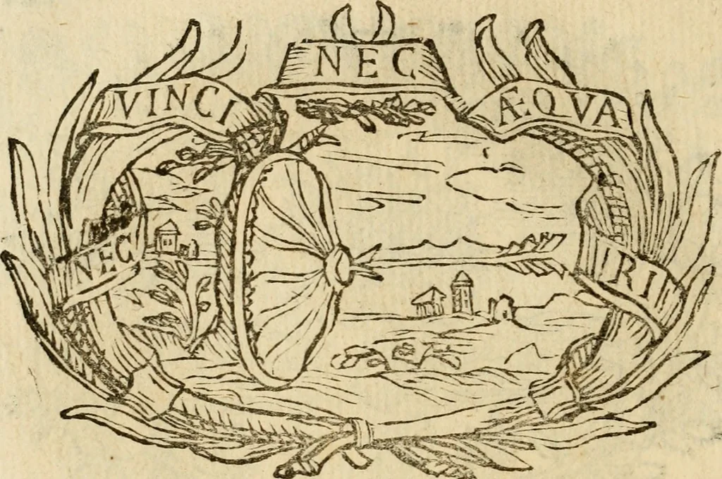 An illustration from Imprese dell' Offitioso, accademico intronato, 1628, leaf 213