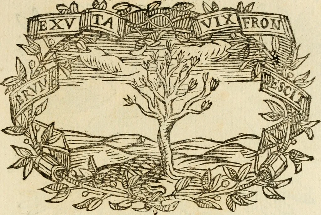 An illustration from Imprese dell' Offitioso, accademico intronato, 1628, leaf 226