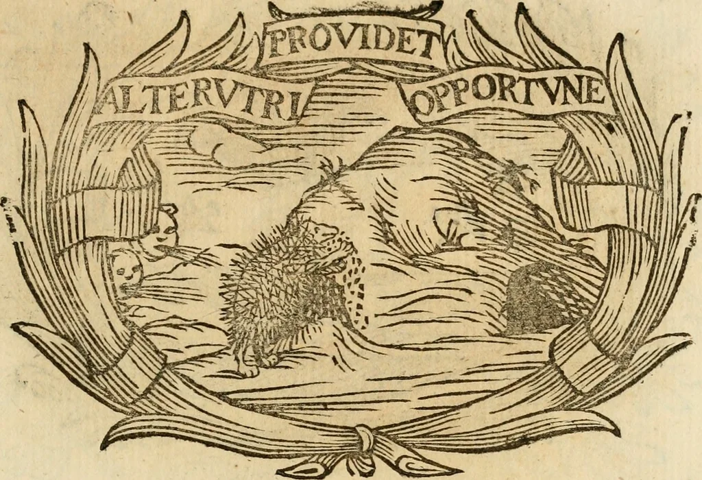 An illustration from Imprese dell' Offitioso, accademico intronato, 1628, leaf 228