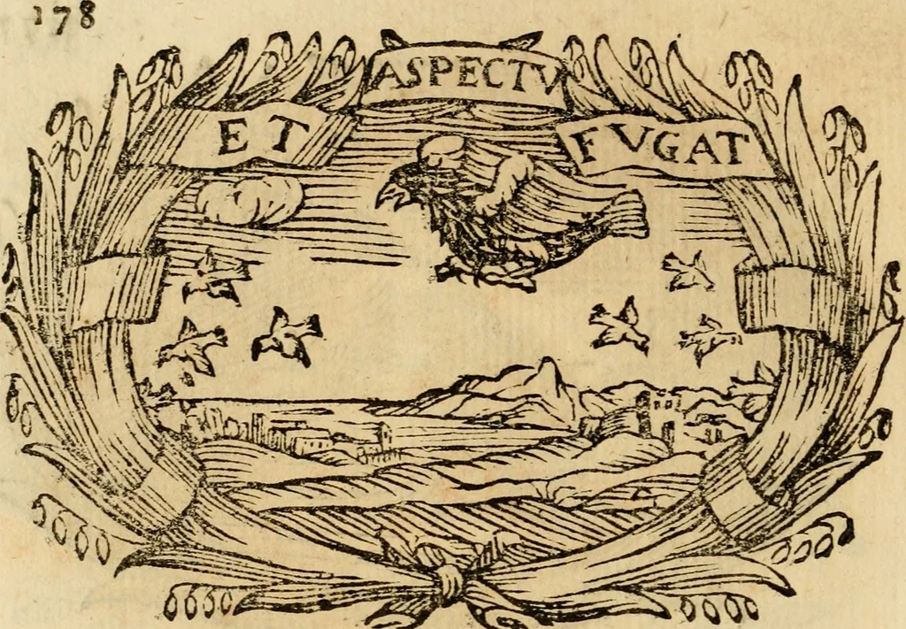 An illustration from Imprese dell' Offitioso, accademico intronato, 1628, leaf 229