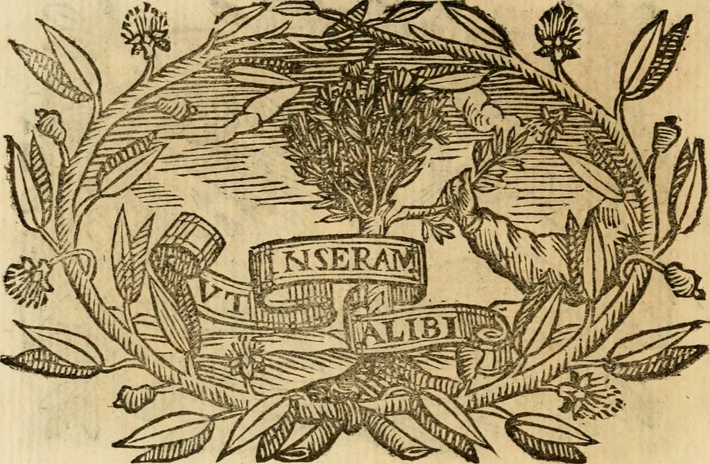 An illustration from Imprese dell' Offitioso, accademico intronato, 1628, leaf 235