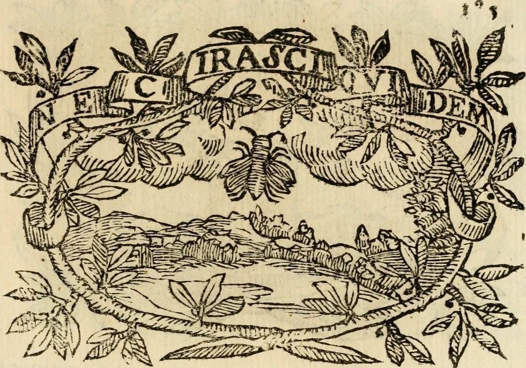 An illustration from Imprese dell' Offitioso, accademico intronato, 1628, leaf 236