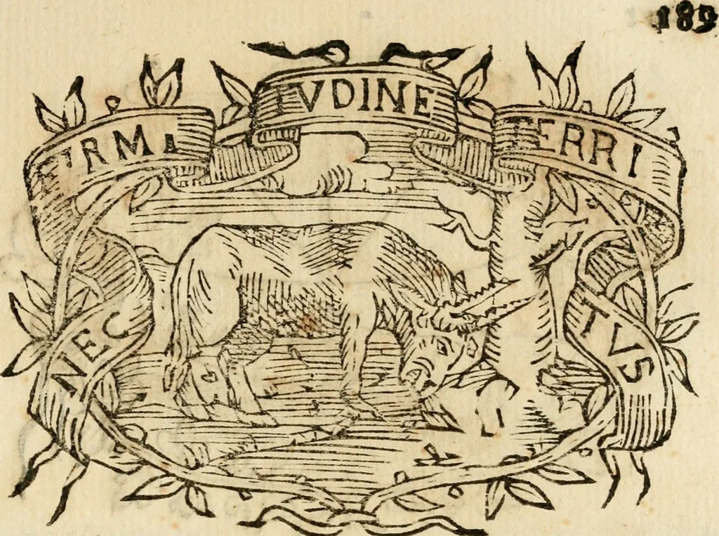 An illustration from Imprese dell' Offitioso, accademico intronato, 1628, leaf 240