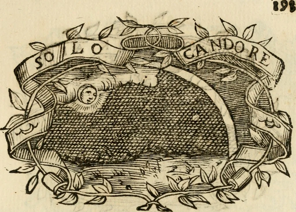 An illustration from Imprese dell' Offitioso, accademico intronato, 1628, leaf 244