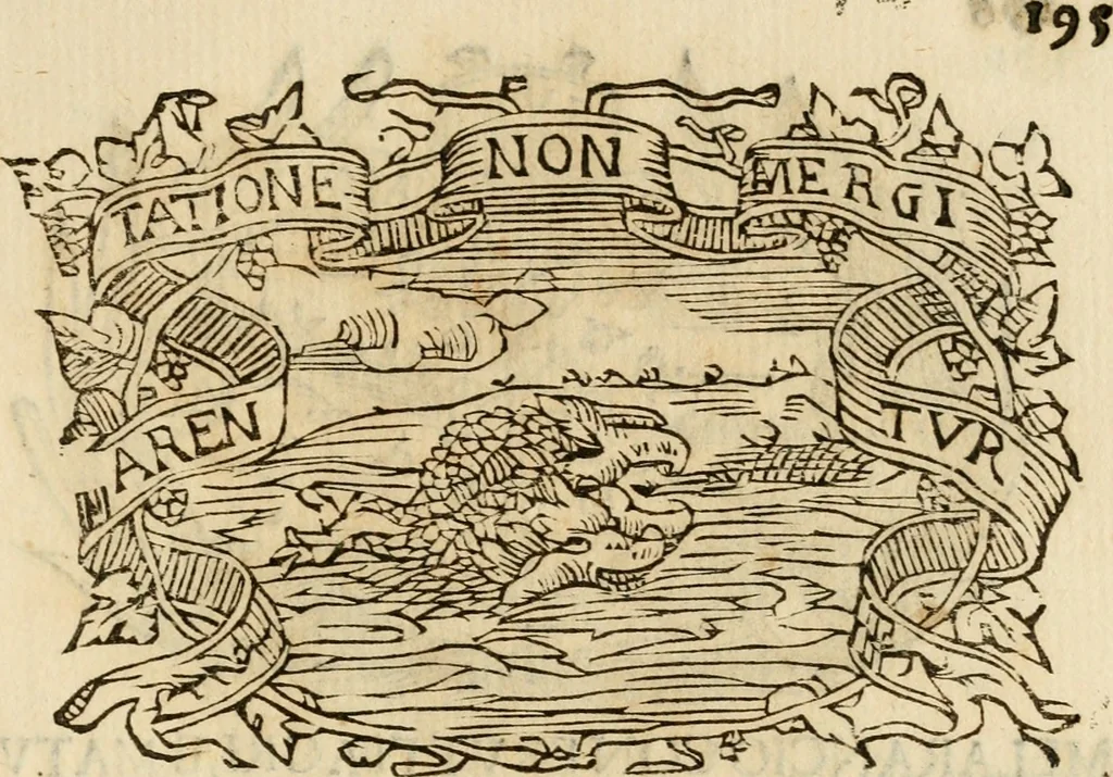 An illustration from Imprese dell' Offitioso, accademico intronato, 1628, leaf 246