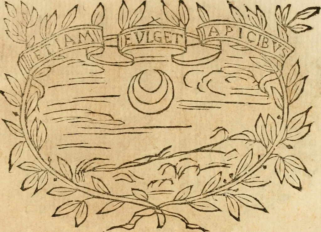 An illustration from Imprese dell' Offitioso, accademico intronato, 1628, leaf 248