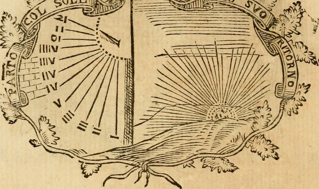 An illustration from Imprese dell' Offitioso, accademico intronato, 1628, leaf 249
