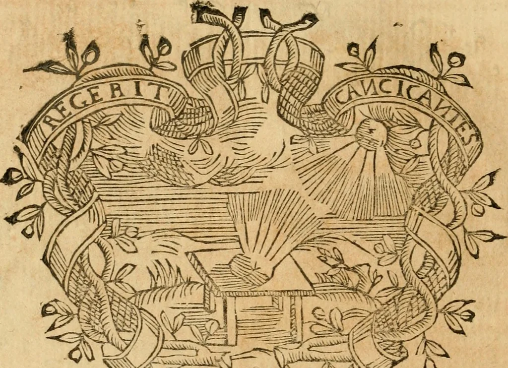 An illustration from Imprese dell' Offitioso, accademico intronato, 1628, leaf 255