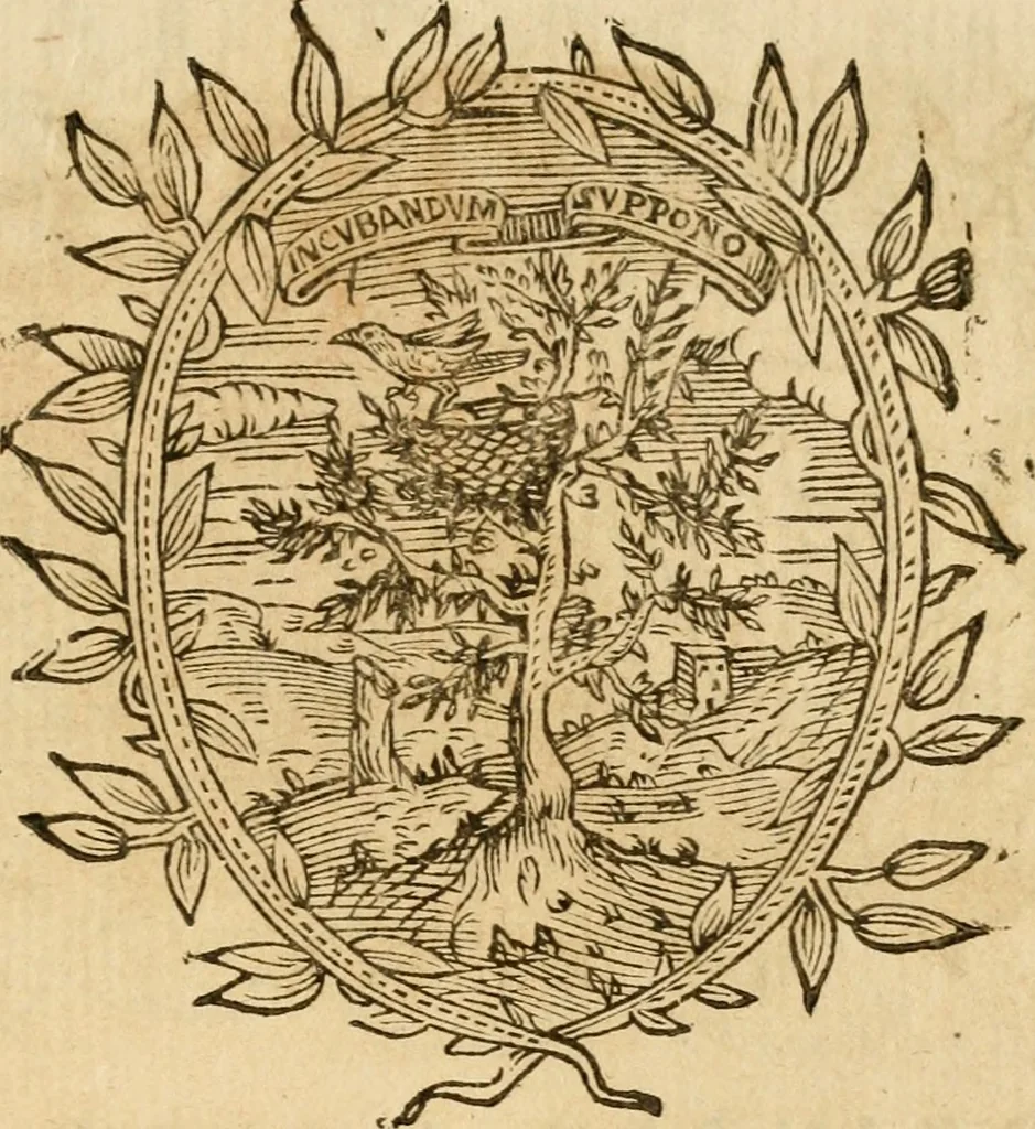 An illustration from Imprese dell' Offitioso, accademico intronato, 1628, leaf 276