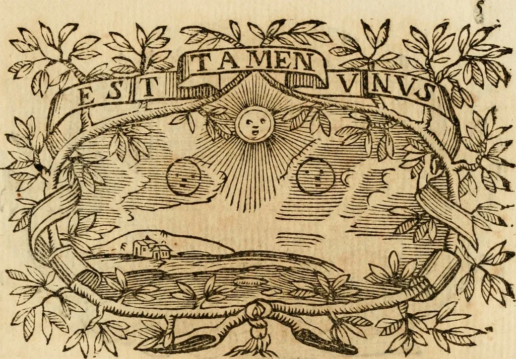 An illustration from Imprese dell' Offitioso, accademico intronato, 1628, leaf 280