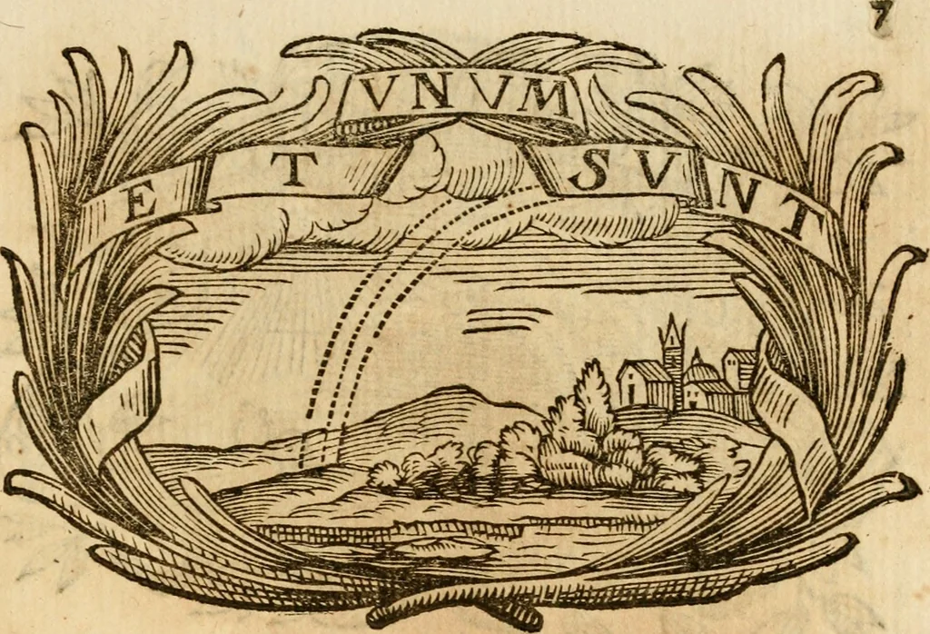 An illustration from Imprese dell' Offitioso, accademico intronato, 1628, leaf 282