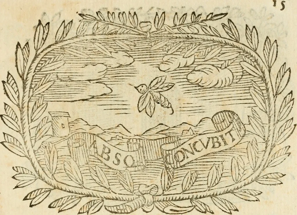 An illustration from Imprese dell' Offitioso, accademico intronato, 1628, leaf 290