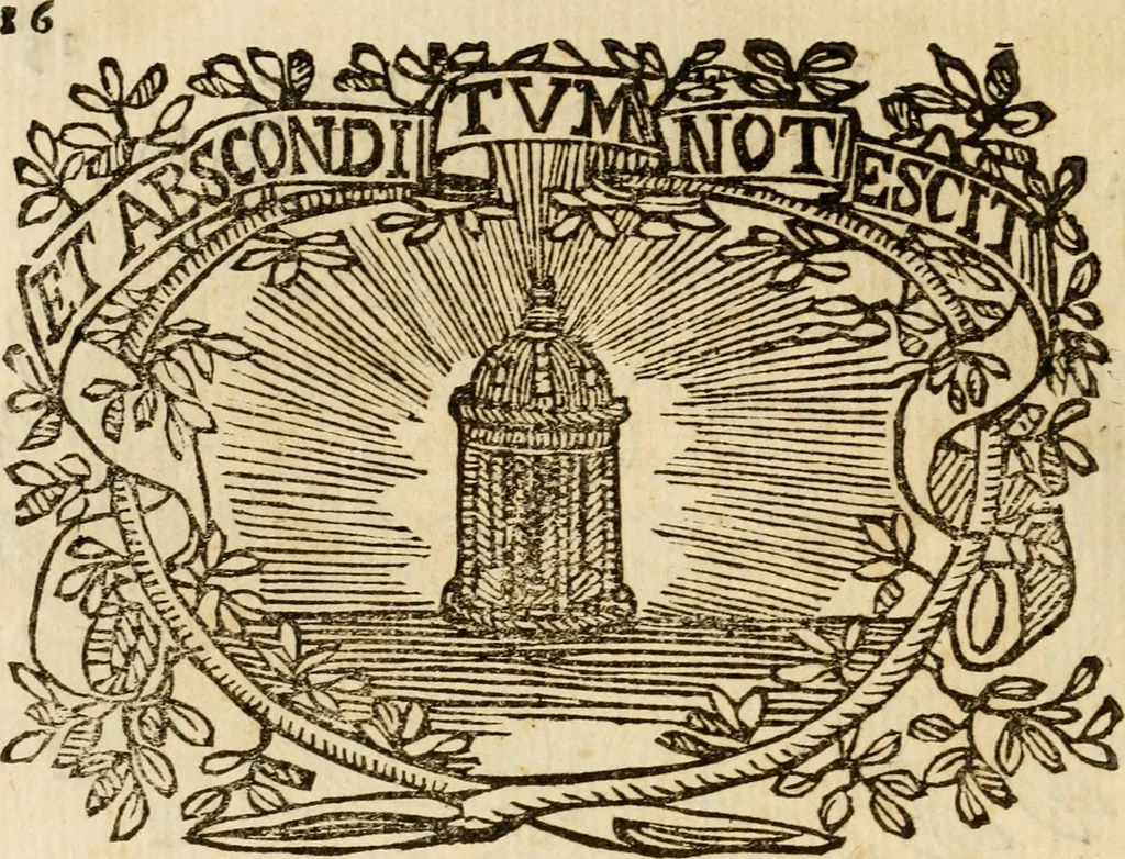 An illustration from Imprese dell' Offitioso, accademico intronato, 1628, leaf 291