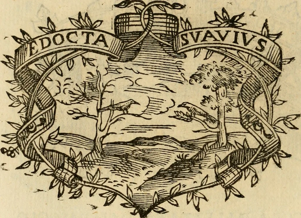 An illustration from Imprese dell' Offitioso, accademico intronato, 1628, leaf 295