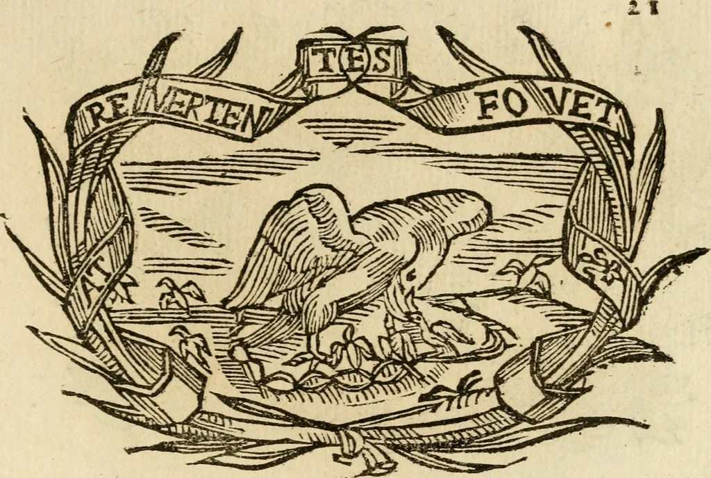An illustration from Imprese dell' Offitioso, accademico intronato, 1628, leaf 296