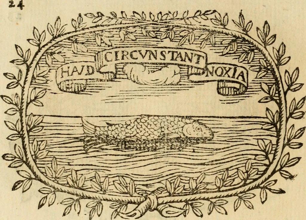 An illustration from Imprese dell' Offitioso, accademico intronato, 1628, leaf 299