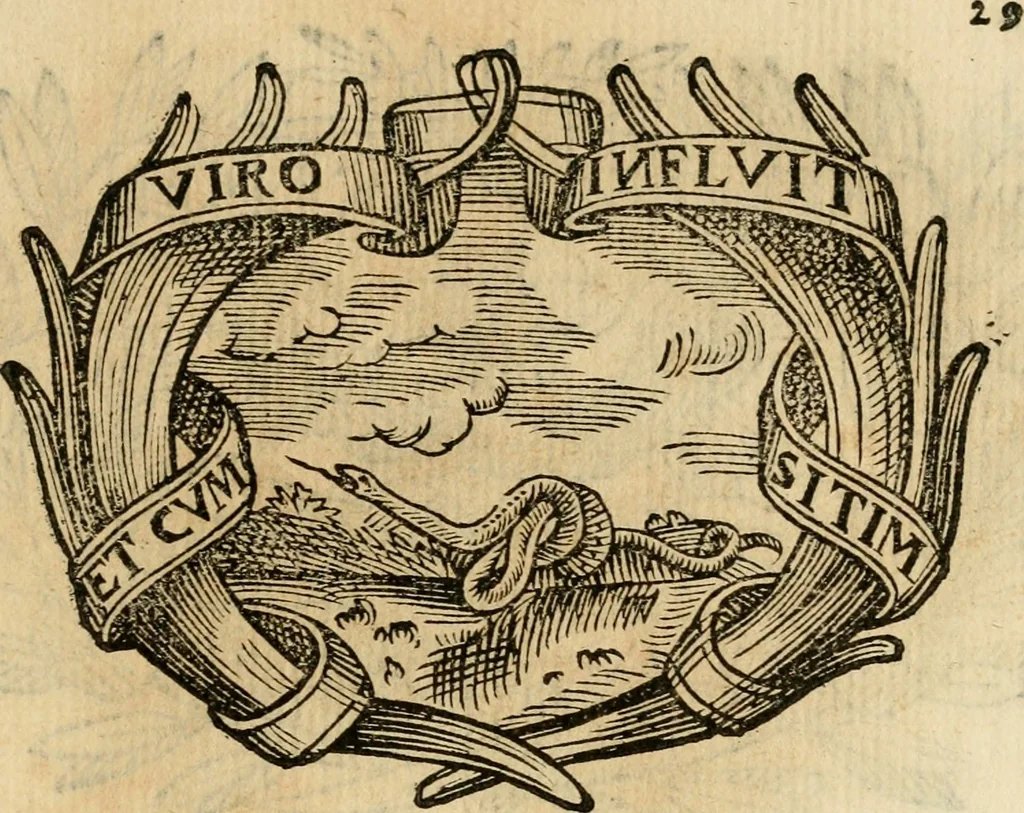 An illustration from Imprese dell' Offitioso, accademico intronato, 1628, leaf 304