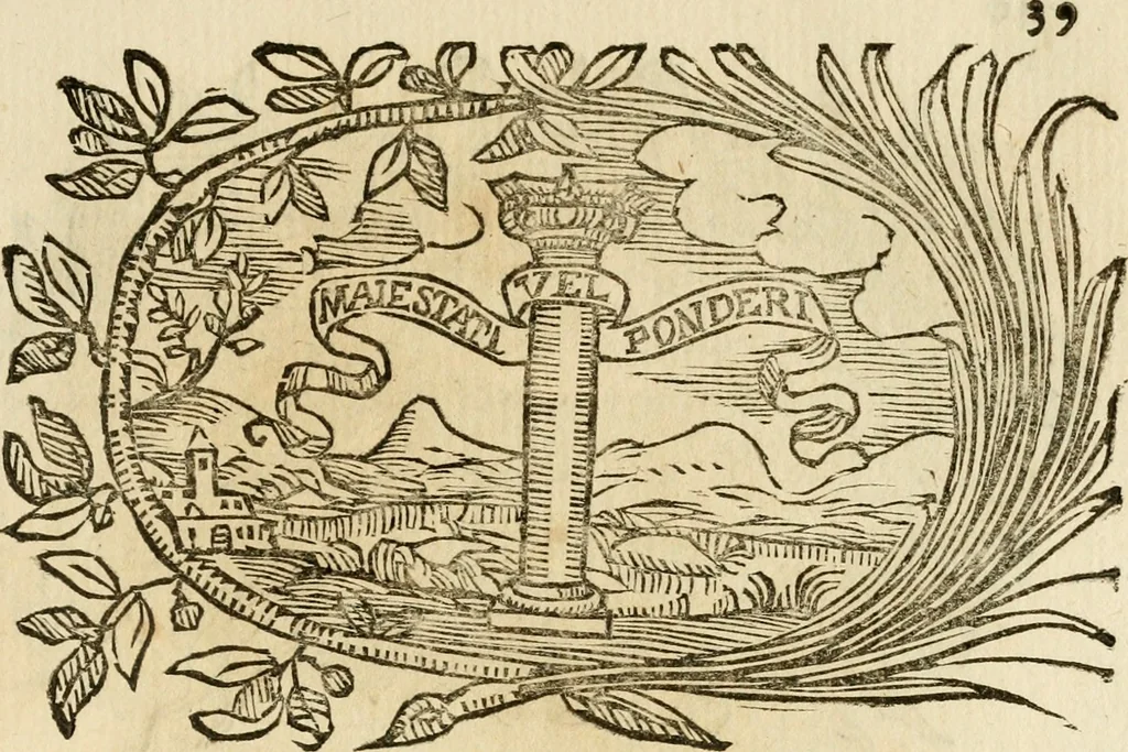An illustration from Imprese dell' Offitioso, accademico intronato, 1628, leaf 312