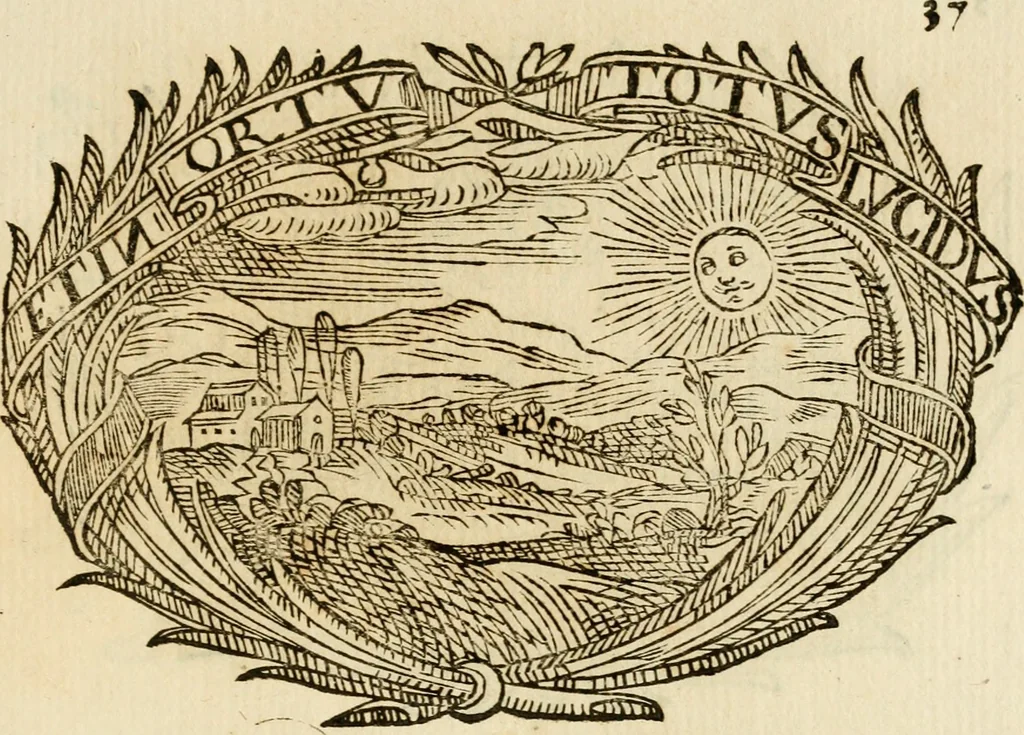 An illustration from Imprese dell' Offitioso, accademico intronato, 1628, leaf 314