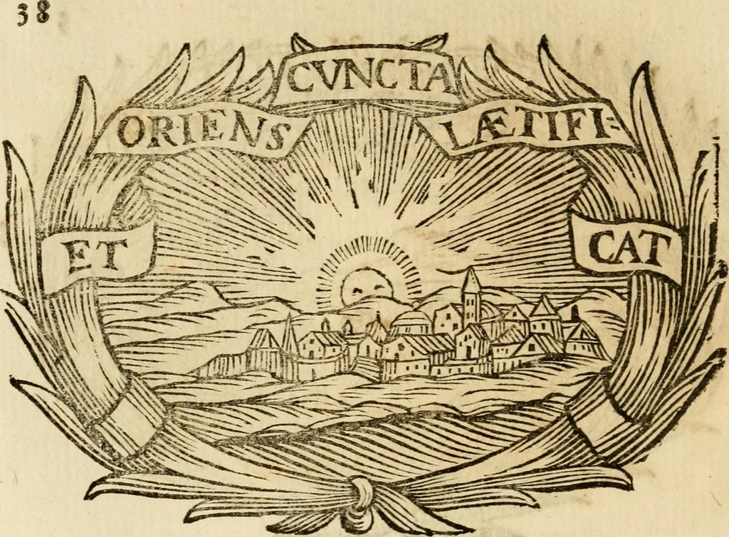 An illustration from Imprese dell' Offitioso, accademico intronato, 1628, leaf 315