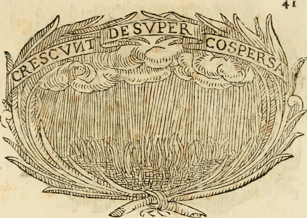 An illustration from Imprese dell' Offitioso, accademico intronato, 1628, leaf 324