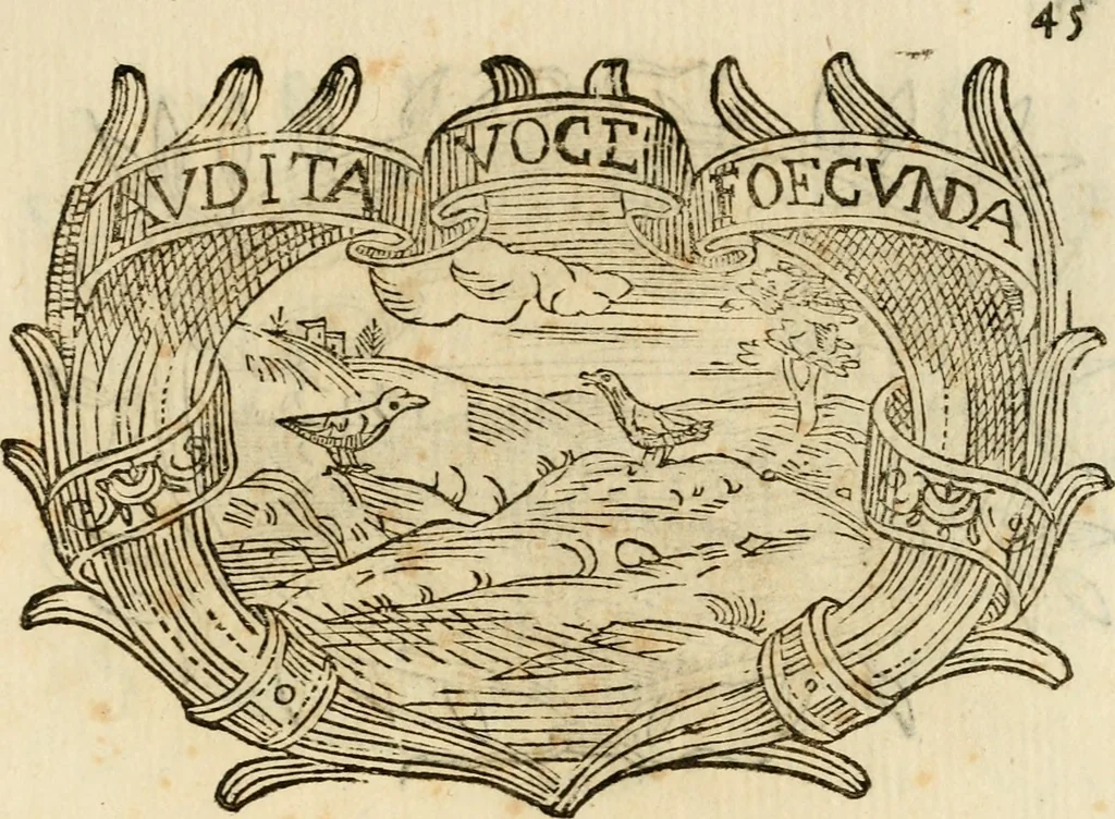 An illustration from Imprese dell' Offitioso, accademico intronato, 1628, leaf 328