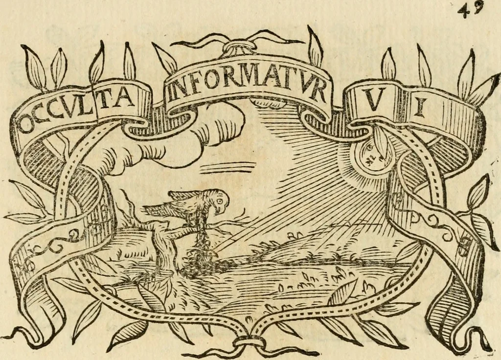 An illustration from Imprese dell' Offitioso, accademico intronato, 1628, leaf 332