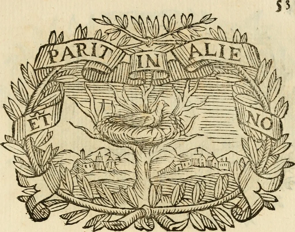 An illustration from Imprese dell' Offitioso, accademico intronato, 1628, leaf 336