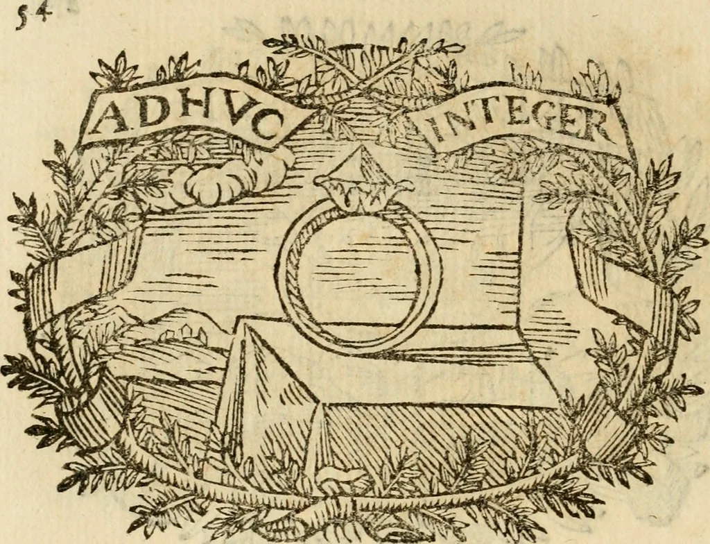 An illustration from Imprese dell' Offitioso, accademico intronato, 1628, leaf 337