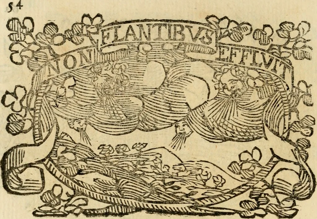 An illustration from Imprese dell' Offitioso, accademico intronato, 1628, leaf 345