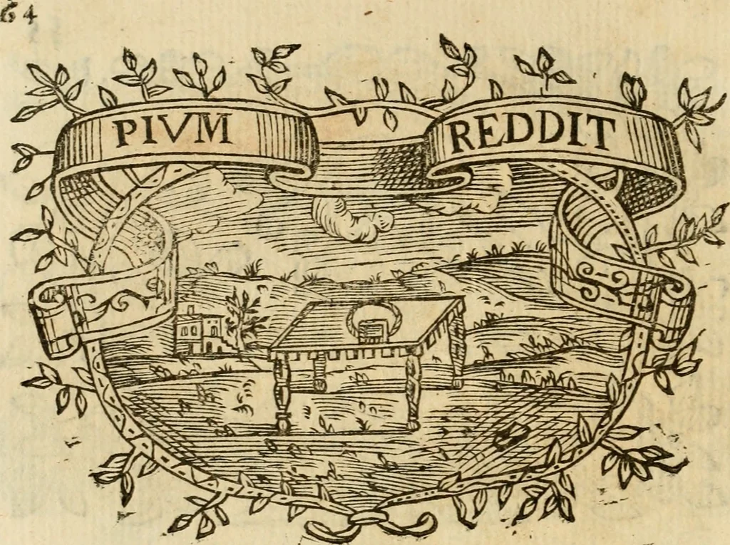 An illustration from Imprese dell' Offitioso, accademico intronato, 1628, leaf 347