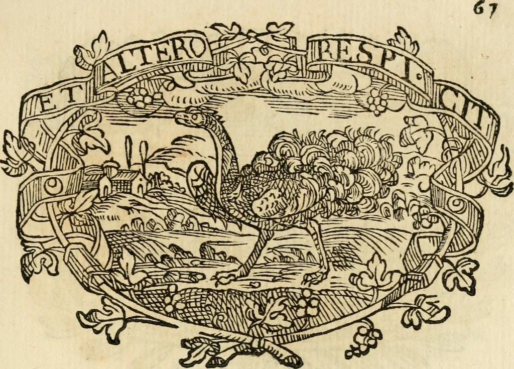 An illustration from Imprese dell' Offitioso, accademico intronato, 1628, leaf 348