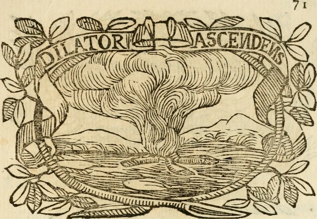 An illustration from Imprese dell' Offitioso, accademico intronato, 1628, leaf 354
