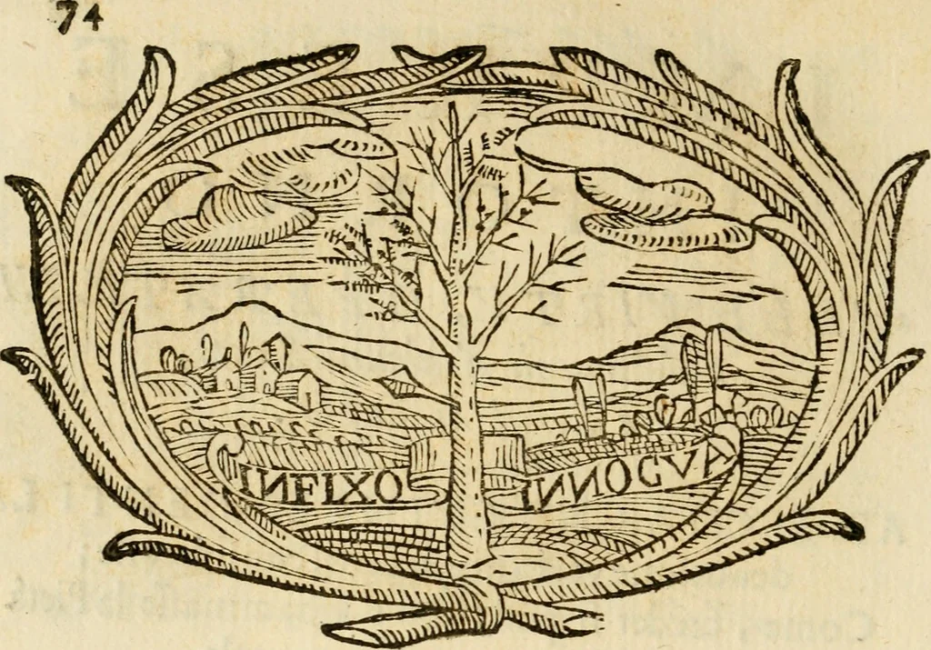 An illustration from Imprese dell' Offitioso, accademico intronato, 1628, leaf 357