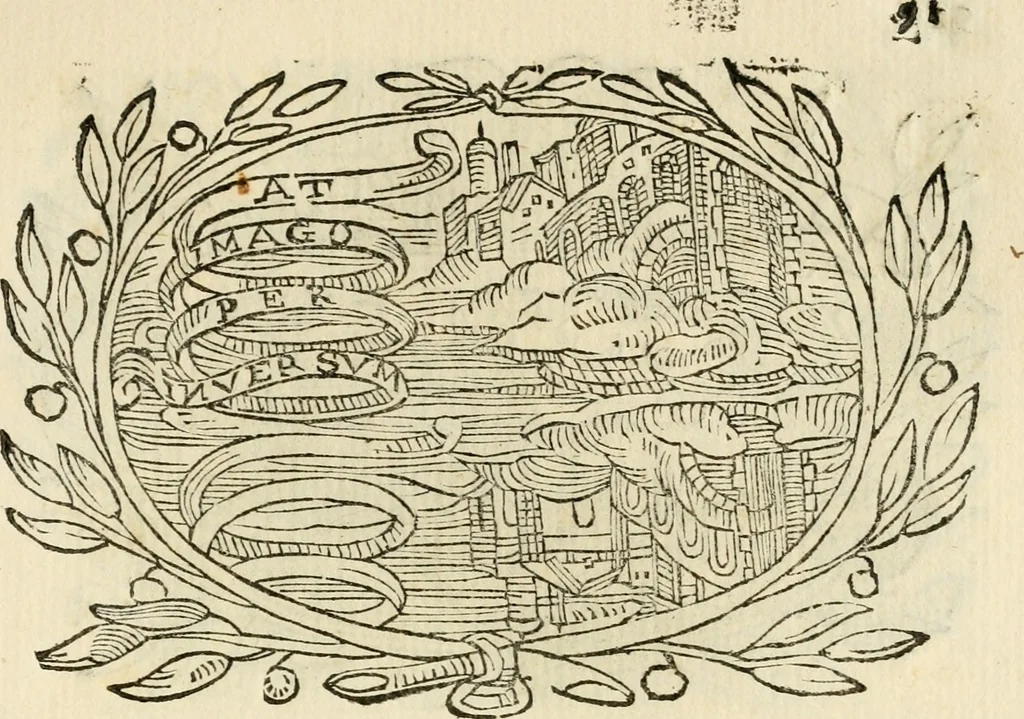 An illustration from Imprese dell' Offitioso, accademico intronato, 1628, leaf 366