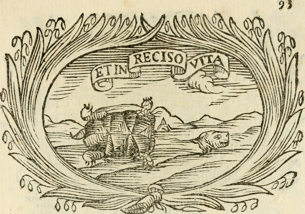 An illustration from Imprese dell' Offitioso, accademico intronato, 1628, leaf 368