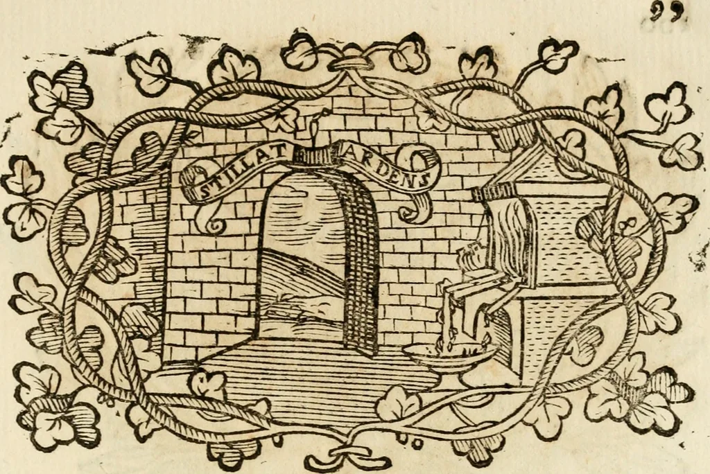 An illustration from Imprese dell' Offitioso, accademico intronato, 1628, leaf 374