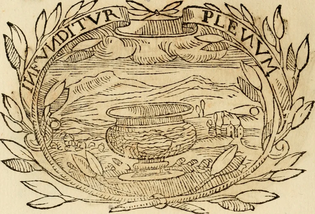 An illustration from Imprese dell' Offitioso, accademico intronato, 1628, leaf 377