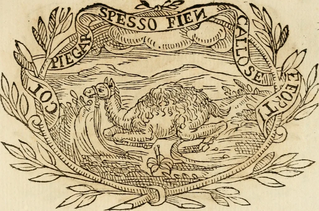 An illustration from Imprese dell' Offitioso, accademico intronato, 1628, leaf 378