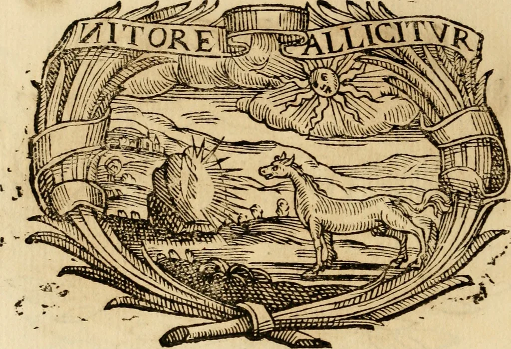 An illustration from Imprese dell' Offitioso, accademico intronato, 1628, leaf 379