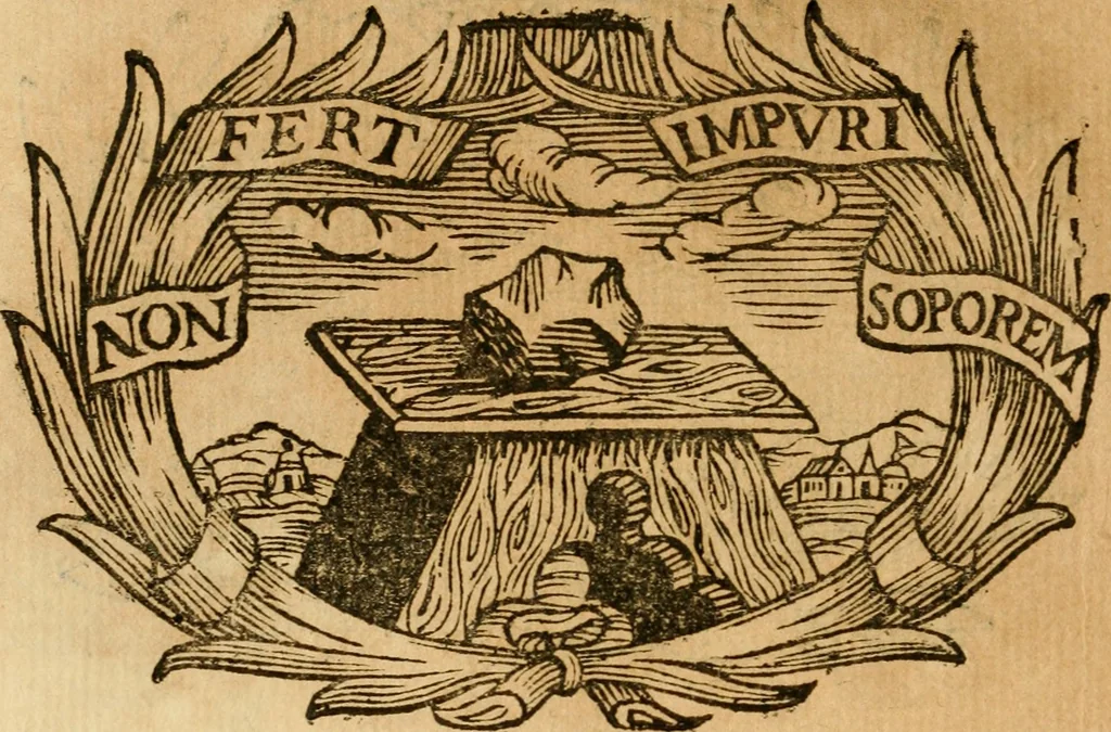 An illustration from Imprese dell' Offitioso, accademico intronato, 1628, leaf 383
