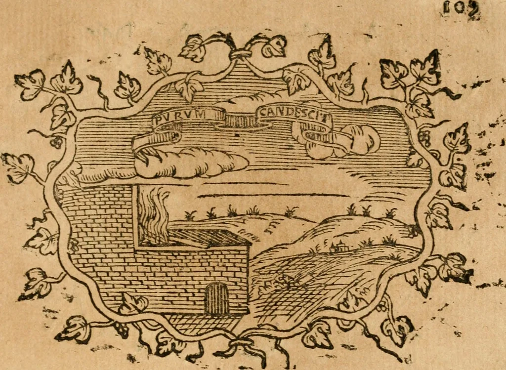 An illustration from Imprese dell' Offitioso, accademico intronato, 1628, leaf 384