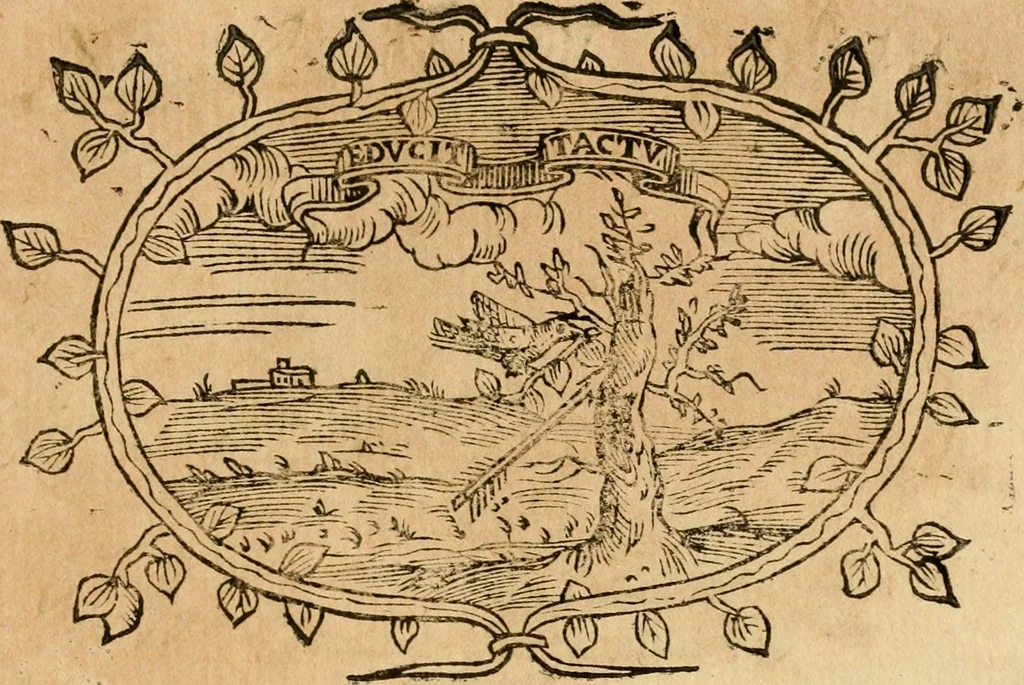 An illustration from Imprese dell' Offitioso, accademico intronato, 1628, leaf 386