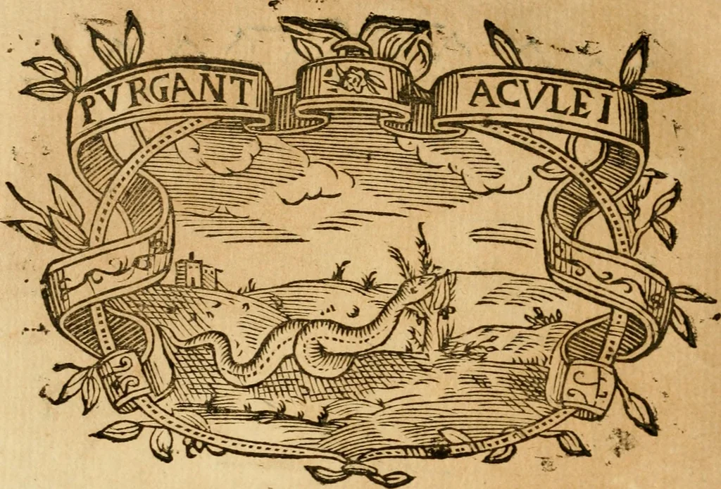 An illustration from Imprese dell' Offitioso, accademico intronato, 1628, leaf 387
