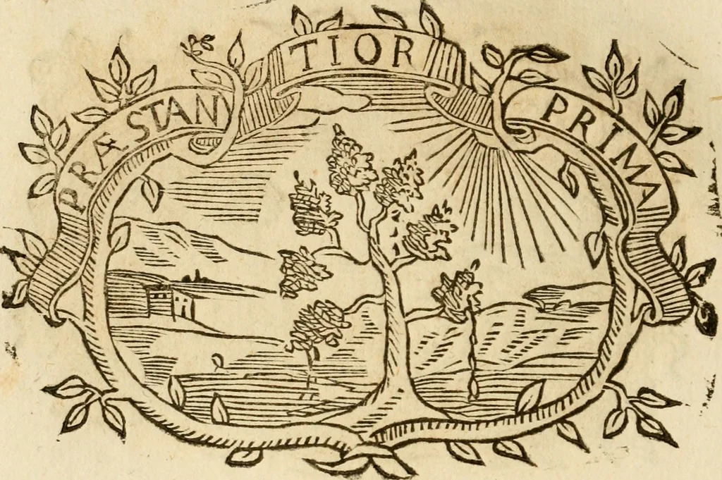An illustration from Imprese dell' Offitioso, accademico intronato, 1628, leaf 393
