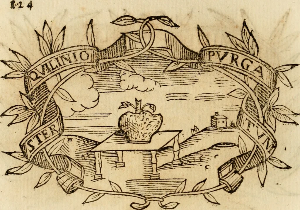 An illustration from Imprese dell' Offitioso, accademico intronato, 1628, leaf 399
